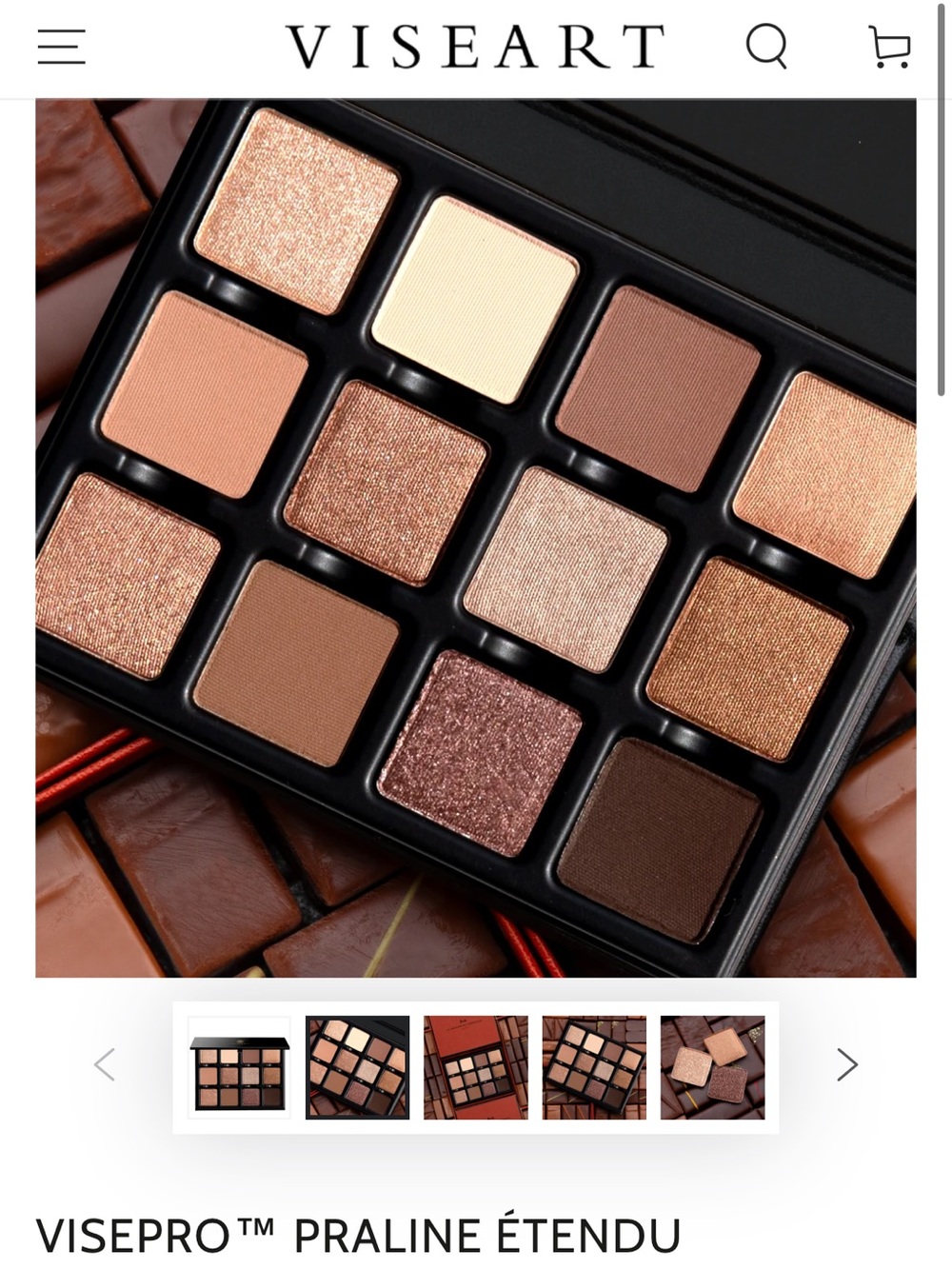 Viseart Praline eye shadow palette